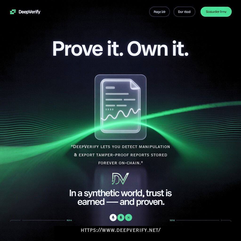 lillyowenea's tweet photo. @yourcryptodj Before signaling your vote—DeepVerify the facts.
@DeepVAIofficial helps tokenholders detect altered links, docs & campaign materials.
@Delphi_Digital @FlipsideCrypto
#OnChainVotes #Web3Proof
link safety check, doc integrity, voting material audit https://t.co/InDVIW53YQ