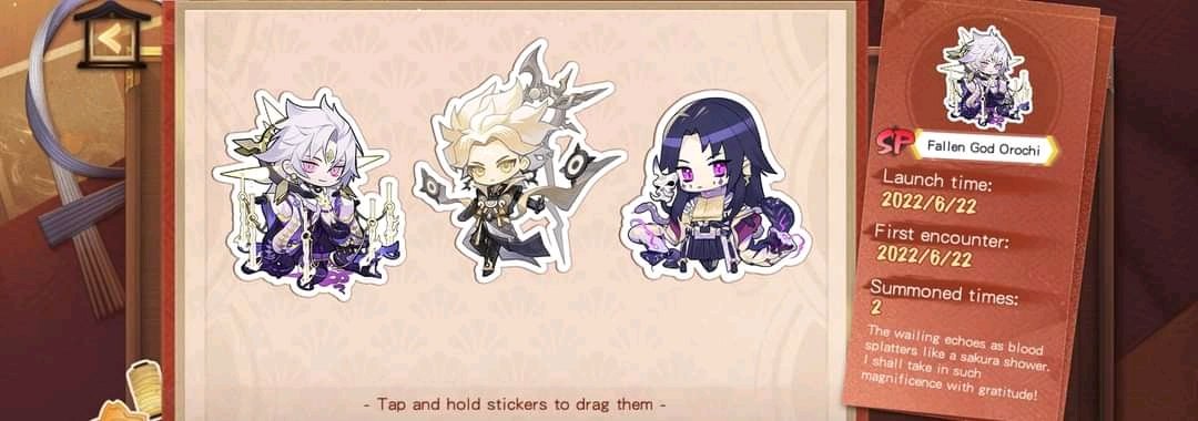 ss__szn's tweet photo. I love today's date (6/22), because SP Orochi and I have the same birthday (in Global server)

** SP Orochi's CN birthday is on 5/18 https://t.co/1tKZv01EHM