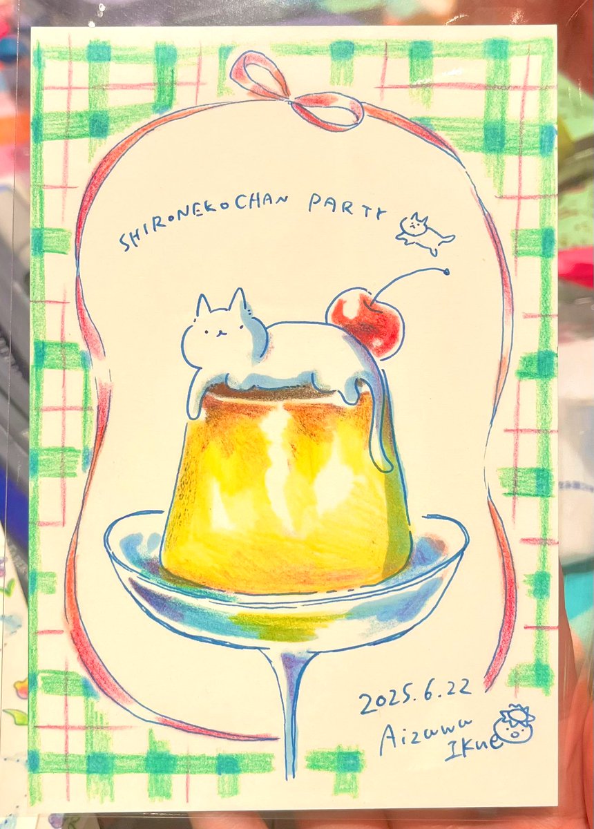「ドローイング2枚描きました!机に置いておきます〜 カンカンは会期が終わったら通販」|相澤いくえ｜新刊通販中！のイラスト