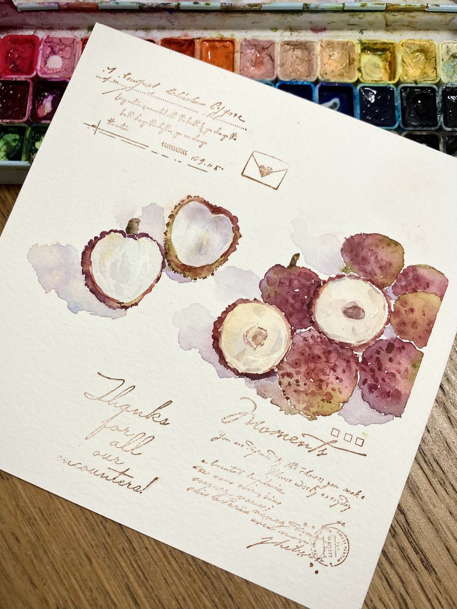 最近ライチばっかりタイムラインに流れてくる。
#watercolorpainting #art #watercolor #watercolorart #drawing