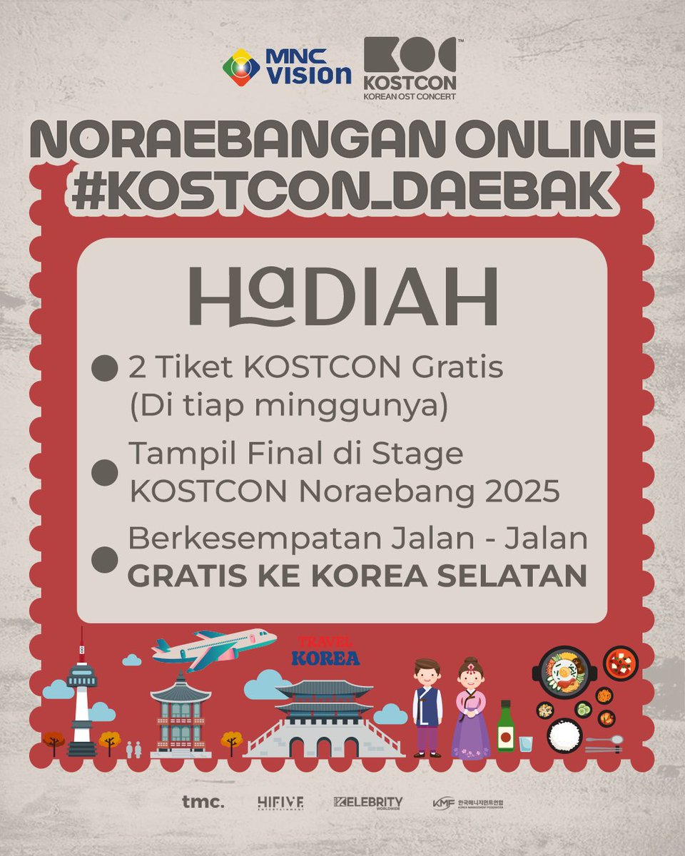 Nyanyi OST K-Drama doang bisa bawa kamu ke Korea Selatan? YES, please!✨

Yuk ikutan Noraebangan Online #KOSTCON_Daebak bareng MNC Vision x KOSTCON! 🇰🇷✨

Cek instagram @kostcon_official @MncChannels dan @Jakartakrush untuk info lebih lengkap ✨