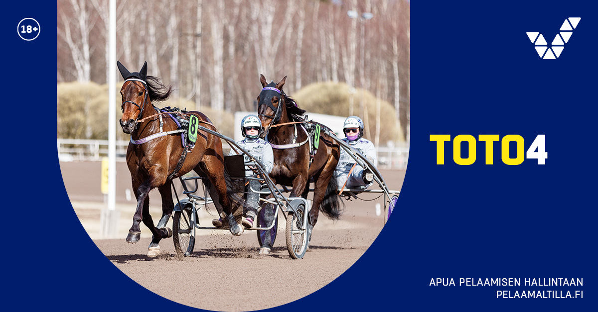 Kauhavan ravien 1. lähtö starttaa klo 12.07. 
Toto4®-pelin peliaika päättyy klo 13.52. 
#ravit #vedonlyönti #betsit