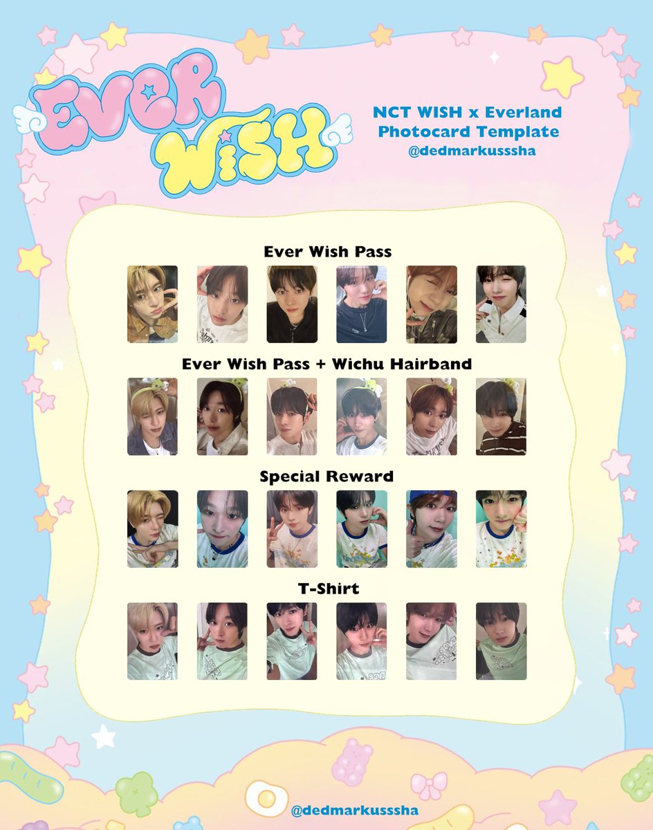 EVERLAND EVER WISH Photocard Template 엔시티위시 NCT WISH SION