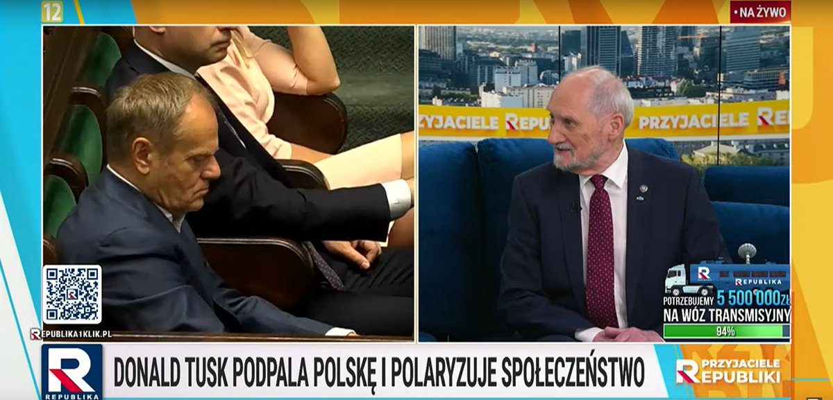 #PrzyjacieleRepubliki | @Macierewicz_ATo (<a href="/pisorgpl/">Prawo i Sprawiedliwość</a>): To nie Tusk będzie liczył, tylko Sąd Najwyższy. Sprawa 27 czerwca zostanie absolutnie rozstrzygnięta – tak, jak jest zgodnie z prawem. Sam Tusk zapowiedział, że spróbuje zakwestionować strukturę prawną i wtedy będziemy mieli
