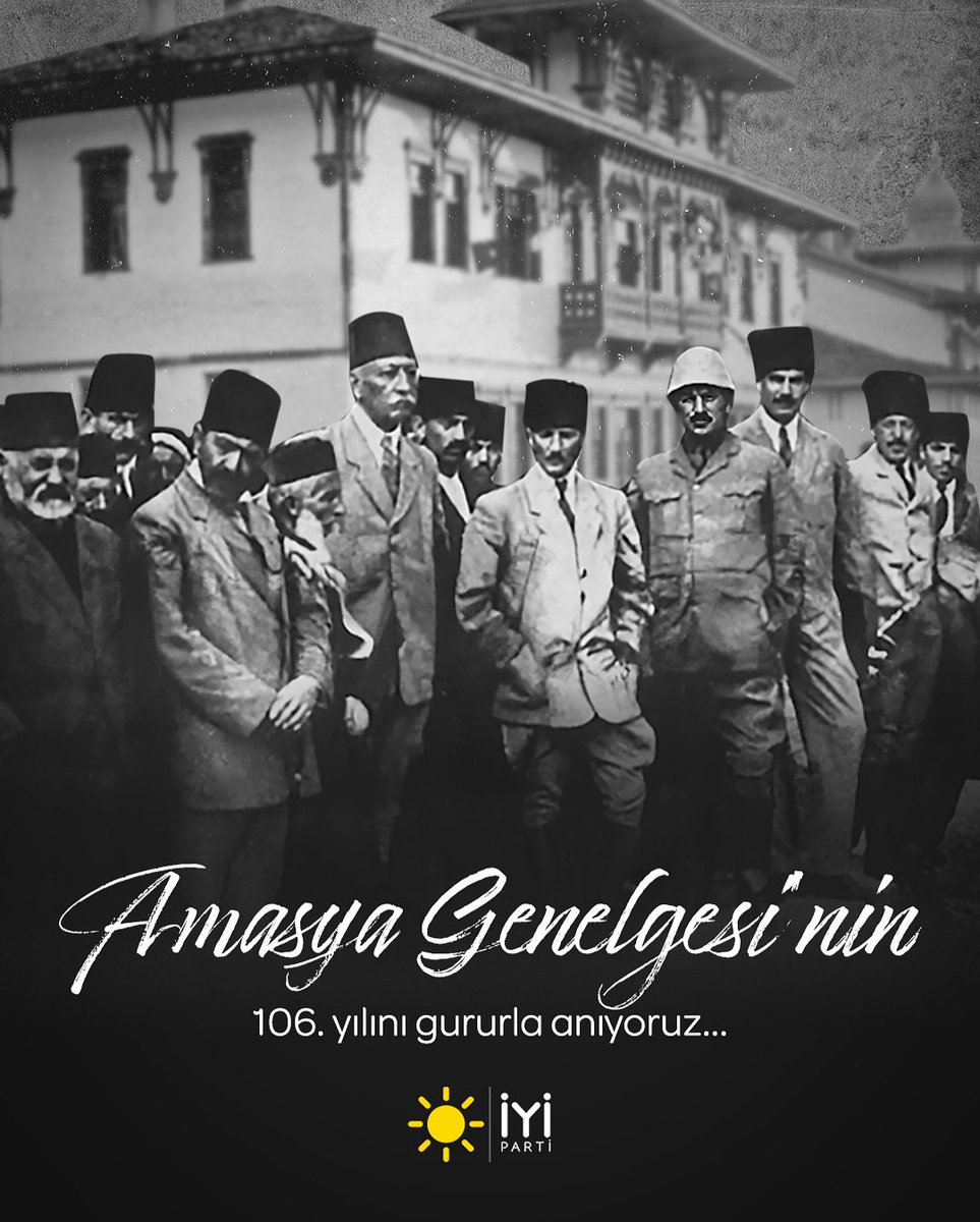 “Milletin istiklalini, yine milletin azim ve kararı kurtaracaktır.”

Esareti reddeden, iradesine sahip çıkan bir milletin; tarih sahnesine yeniden ve onurla çıkışı olan #AmasyaGenelgesi’nin 106. yılını gururla anıyoruz…

Bugün aynı inançla haykırıyoruz:

Vatanın bütünlüğü ve