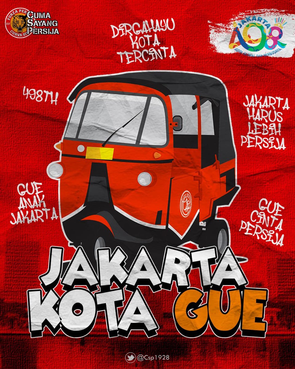 Dirgahayu Kota Jakarta Ke-498.
Jaya Raya Jakarta, Jaya Raya Kita Semua.