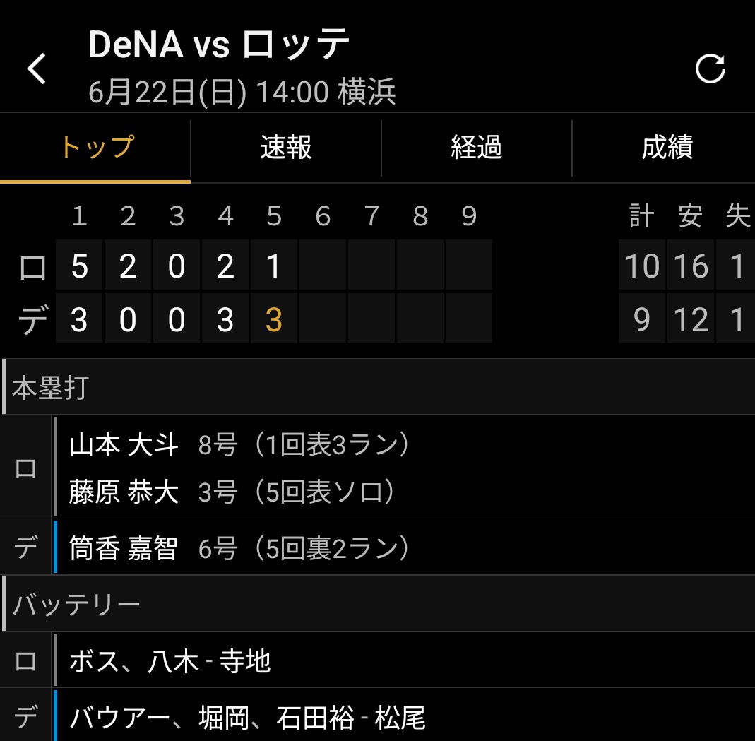 気温30度のハマスタ、5回で両軍合わせて28安打19得点の超乱打戦に #baystars️