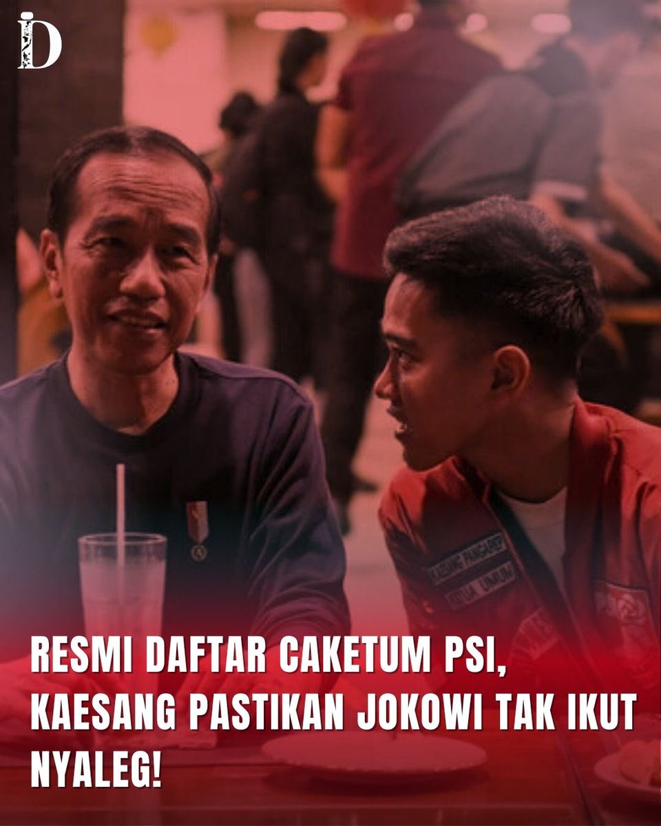 detak_info's tweet photo. Kaesang daftar caketum PSI dan pastikan Jokowi tak ikut. “Anak-bapak nggak mungkin kompetisi,” ujarnya. Ia targetkan PSI lolos ke Senayan 2029 dan siap sambut tokoh besar.

#KaesangKetumPSI #GenerasiBaruPSI #detakinfo #beritaterkini 

Sumber: https://t.co/5oJPEG4FOY https://t.co/ck7dT0mfRu