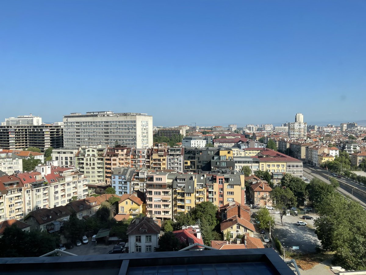 View from the hotel room in Sofia, Bulgaria, where the C++ committee meeting just took place.