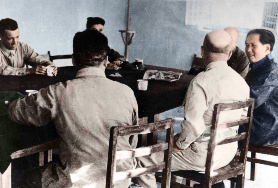 thinking_panda's tweet image. Chairman Mao expressed his support for the Americans joining the war.
He mainly looked forward to receiving military assistance from the US, but this was not to be.
On the contrary, under strong requests from Chiang Kai-shek, Stilwell (Chiang's Chief of Staff) was recalled to the…