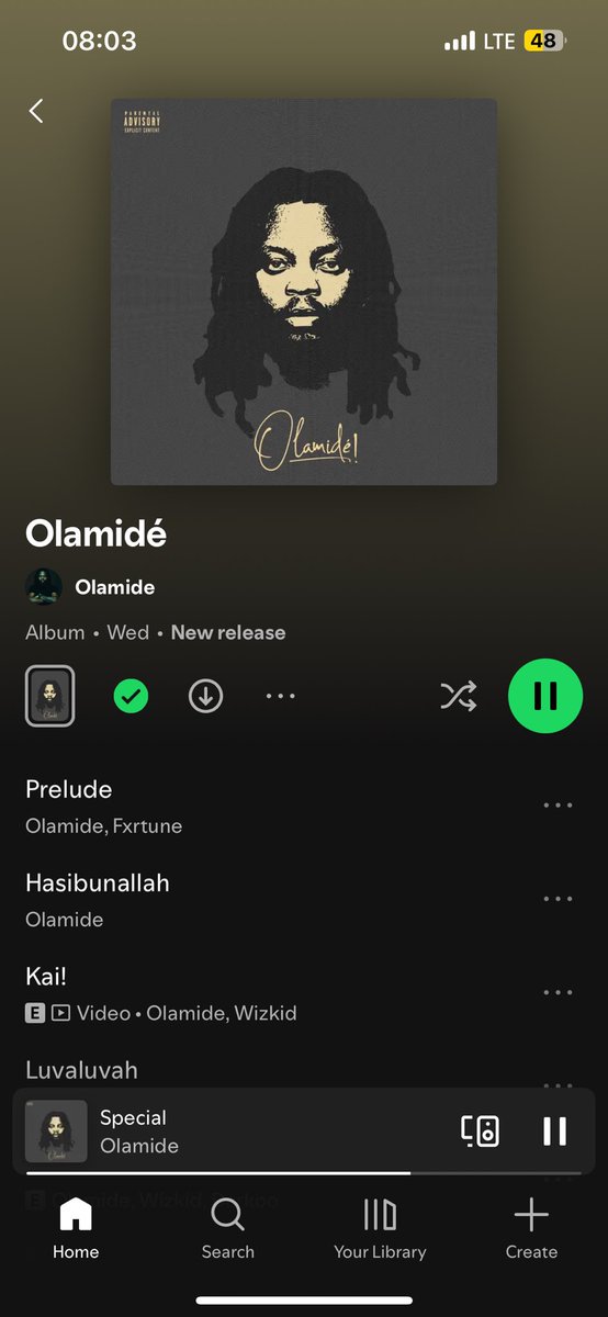 MAsalis9's tweet photo. What track is your favorite on this @Olamide album, this has been on repeat since it dropped, me personally I can’t choose my fav song cos anytime I play this album It sounds new to me, amazing body of work from the GOAT himself, I love expect to see you on Grammy stage 2026 baba https://t.co/N5dmblTjwk