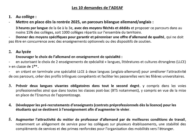 13% : c’est la proportion d’élèves apprenant l’allemand à la rentrée 2024 dans le second degré !
La baisse, inexorable sans véritables mesures volontaristes, se poursuit ! Les solutions existent pourtant pour inverser la tendance.  ➡️adeaf.net/1002
  #AllemandEnFrance