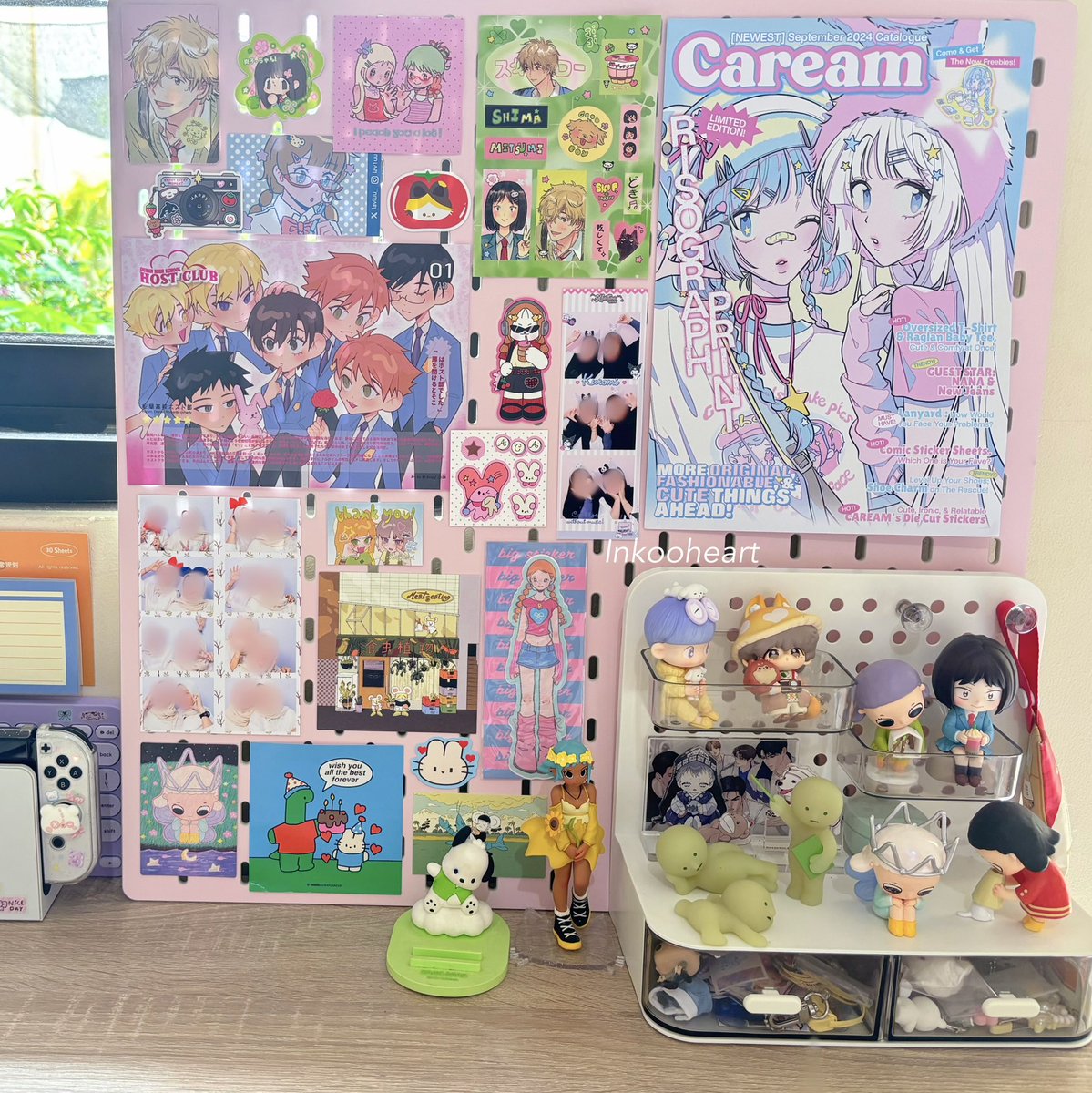 new set up with pink pegboard🍡🎀