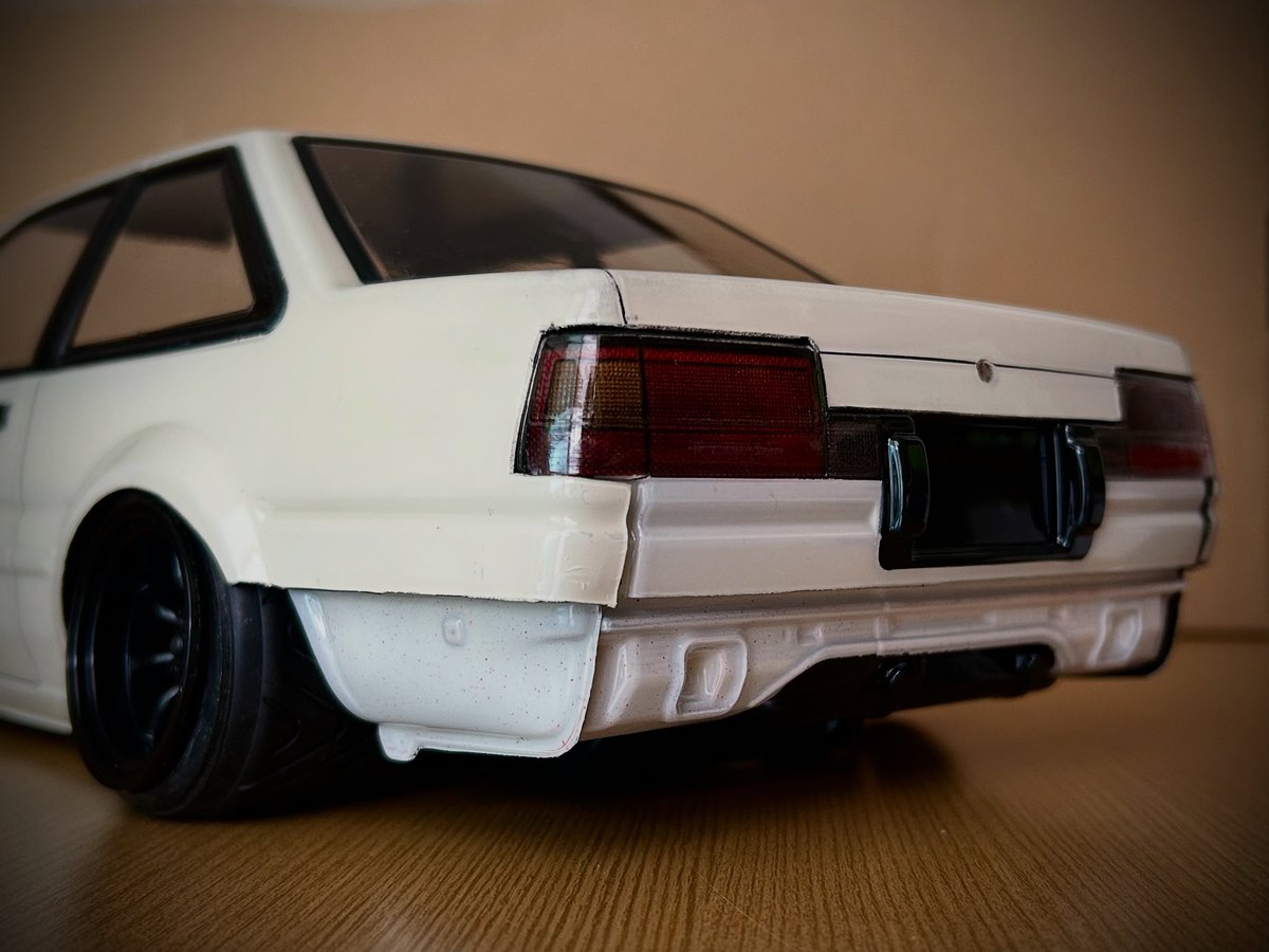 1showPaint's tweet photo. 3Dモデリングの練習がてら、アディクションAE86用のバックパネル作ってみた。ムズい https://t.co/f6Wt5nZnav