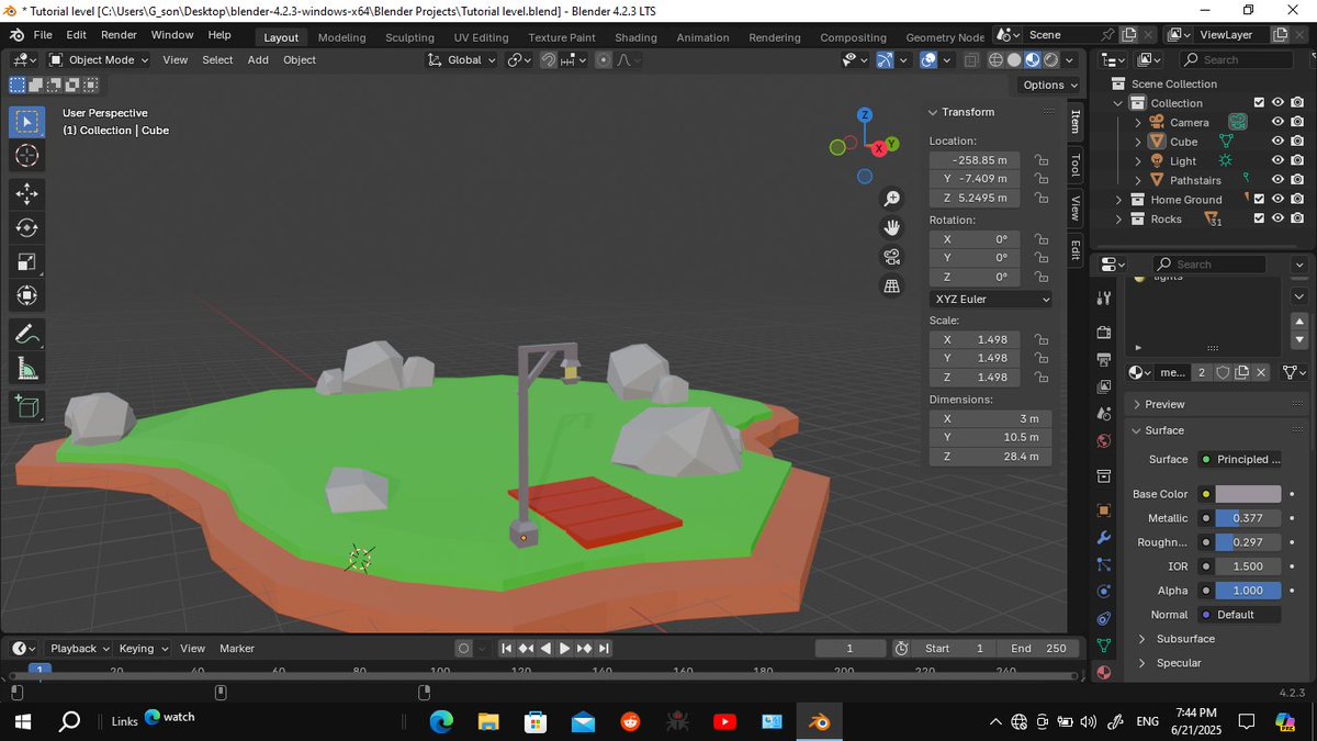 HazeLogic0's tweet photo. #30DaysOfBlender #Blender #Day4 Making a game scene(in progress) https://t.co/IQSUQlXMN4