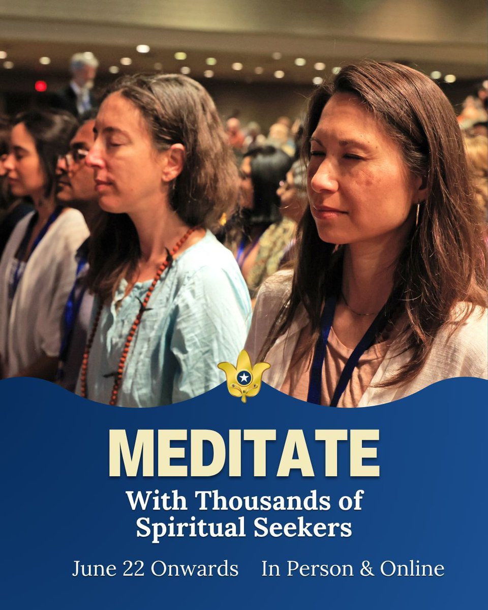 Strengthen your ability to meditate deeply as part of the immersive 2025 SRF World Convocation — by joining with thousands of spiritual seekers as Self-Realization Fellowship monastics lead group meditations. Take this opportunity to practise India’s universal science of the soul