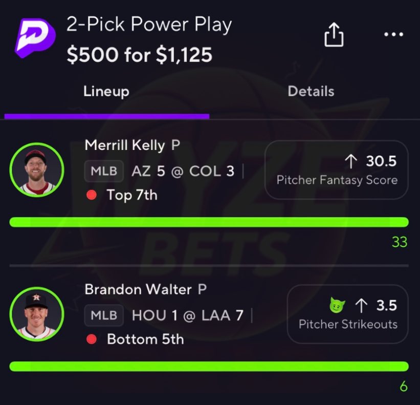 WyzeProps's tweet image. CASH ANOTHER PLAY ✅😱 I GOT $500 FOR A RANDOM FOLLOWER WHO LIKES/RT’s THIS TWEET 💰💚

$1,125 Win 🏆 

50% OFF VIP PLAYS ⬇️
dubclub.win/r/p/pri-mpt4x/…

#GamblingX | #PrizePicks