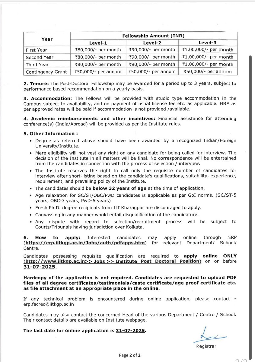 SKPLab_IITKgp (@skplab_iitkgp) on Twitter photo #HiringAlert <a href="/IITKgp/">IIT Kharagpur🇮🇳</a> Our lab is looking for postdoctoral candidate who are wiilling to work on the functional materials or exciting feedstock generating catalyst for future applications. Please contact skpatra@chem.iitkgp.ac.in #HiringAlert <a href="/IITKgp/">IIT Kharagpur🇮🇳</a> Our lab is looking for postdoctoral candidate who are wiilling to work on the functional materials or exciting feedstock generating catalyst for future applications. Please contact skpatra@chem.iitkgp.ac.in