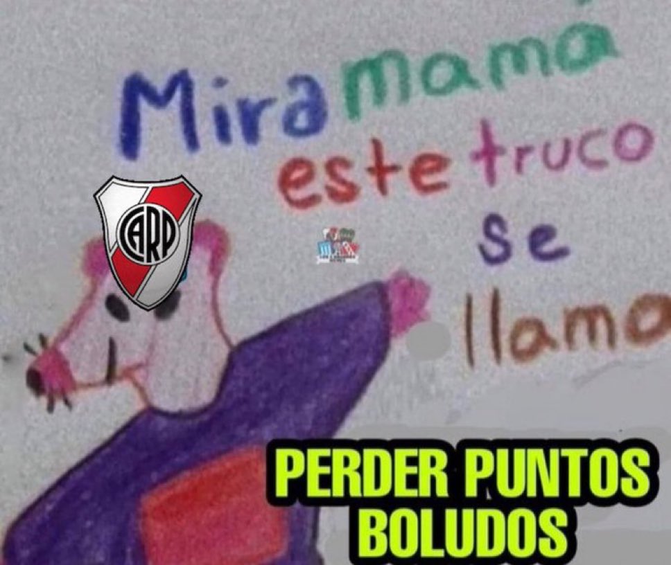 Si River ganaba clasificaba pero empatamos, este meme nunca pierde vigencia