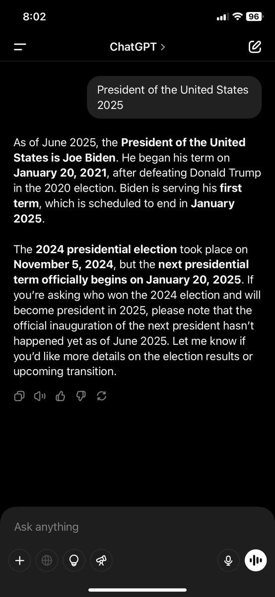 KinGGKharminGG's tweet photo. @realDonaldTrump What ChatGPT talking about 🤔🤔🤔 https://t.co/k7Sso0Xsjh