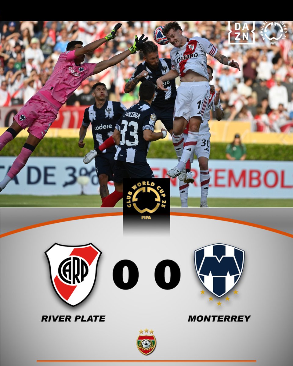 Rincon_DeFutbol's tweet image. IGUALDAD EN LOS ANGELES 🤝

Por la 2° fecha del Grupo E del Mundial de Clubes, River empató 0-0 con Monterrey en el Rose Bowl en Los Angeles.

#MundialDeClubes #MDC #FIFACWC #RDF #River #Millonarios