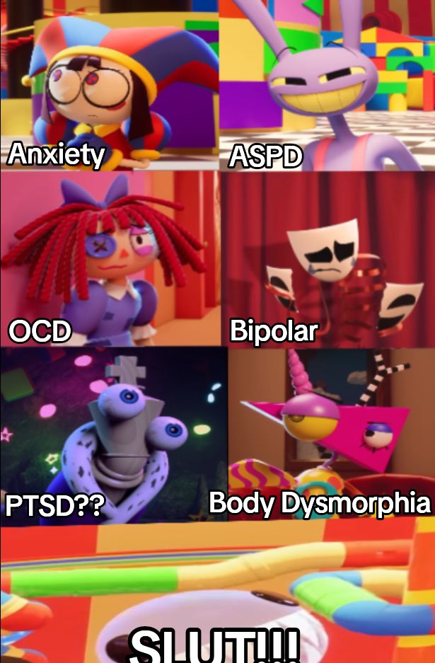 Foxaronimacroni's tweet photo. My friends thoughts on the TADC characters 
#Tadc #TheAmazingDigitalCircus https://t.co/aZNA70ONof