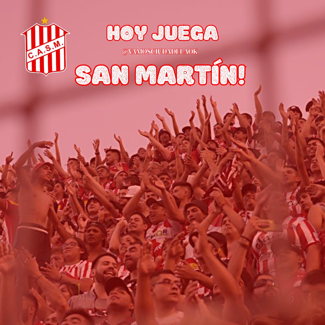 Hoy juega San Martín!

🔴⚪️ #primeranacional

🆚 Ferro
📌 Fecha 19
📆 22 de junio
⏰ 15:10 Hs.
🏟 Estadio Arq. Ricardo Etcheverry
📺 TyC Sports
👨‍⚖️ Pablo Dóvalo

⚽️ #VamosCiudadela
#sanmartindetuc
#sanmartintucuman
#sanmartintuc
@casmoficialok