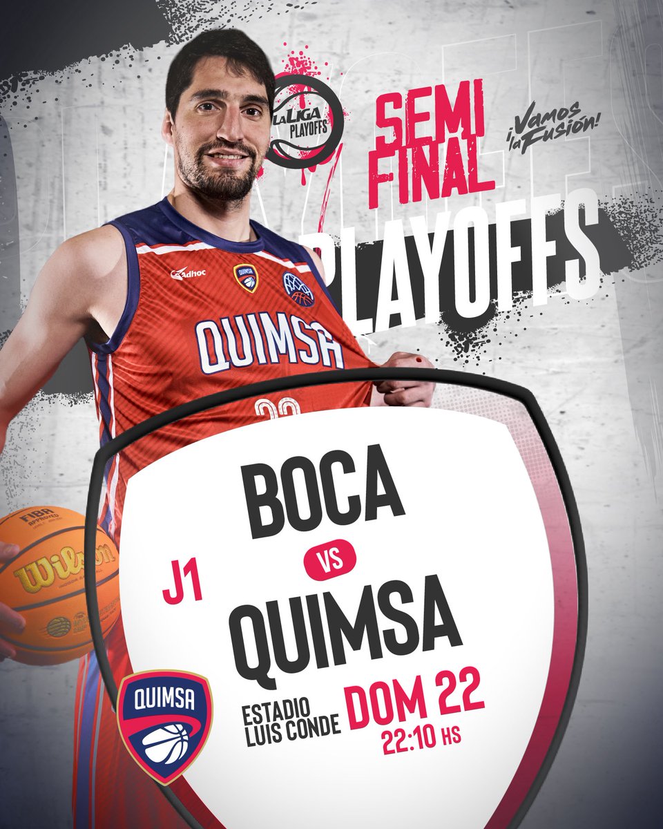 #ʜᴏʏᴊᴜᴇɢᴀʟᴀꜰᴜꜱɪóɴ
🏆 <a href="/LigaNacional/">La Liga</a> #PlayOffs 
🏀 Boca 🆚 Quimsa 
 ⌚️22:10 hs 
🏟️ Luis Conde 
📺 TyC Sports 2