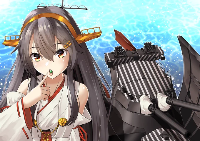 「私艦これの同人絵描きだったんですよ～」という話をしたので、唐突ですが私のイチオシ、榛名ちゃんを再掲しておこうと思います。 ※「火産霊神」はVtuberになる前の同人絵描き名義です #艦これ #榛名