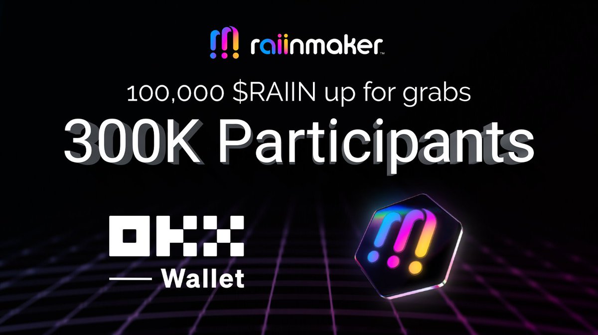 🚨 300,000 Citiizens Activated

The 100K $RAIIN OKX <a href="/wallet/">OKX Wallet</a> Giveaway is breaking records. You showed up. You showed out.

And it’s still pouring. 
Complete the Quests. 
Make it $RAIIN  🌧️  Join below.