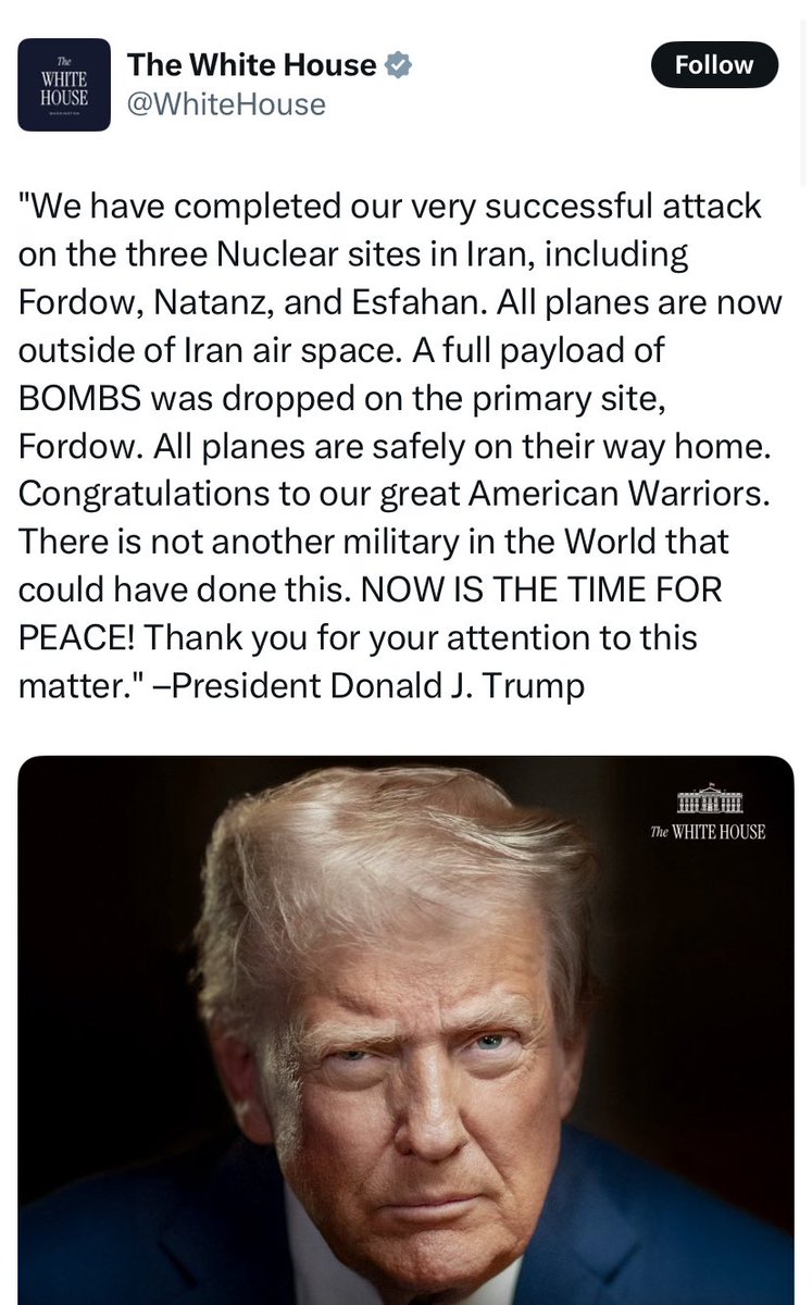 #BREAKING | US attacks nuclear sites in Iran , President Trump says ‘Now is the time for Peace’

#Iran #WorldWar3 #US #Trump #IsraeliranWar #Israel #HBDThalapathyVijay