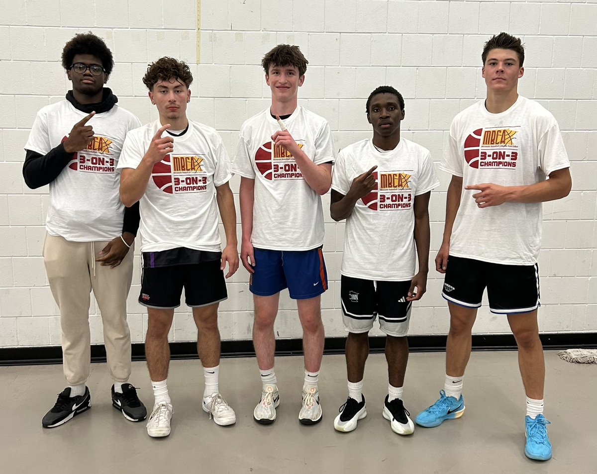 MBCA Scholastic Event Session 2 Gold 
3 on 3 Champs: King James, Calvin Peterson, Ryker Van Nostrand, Kwa Silipoh, Austin Riewer