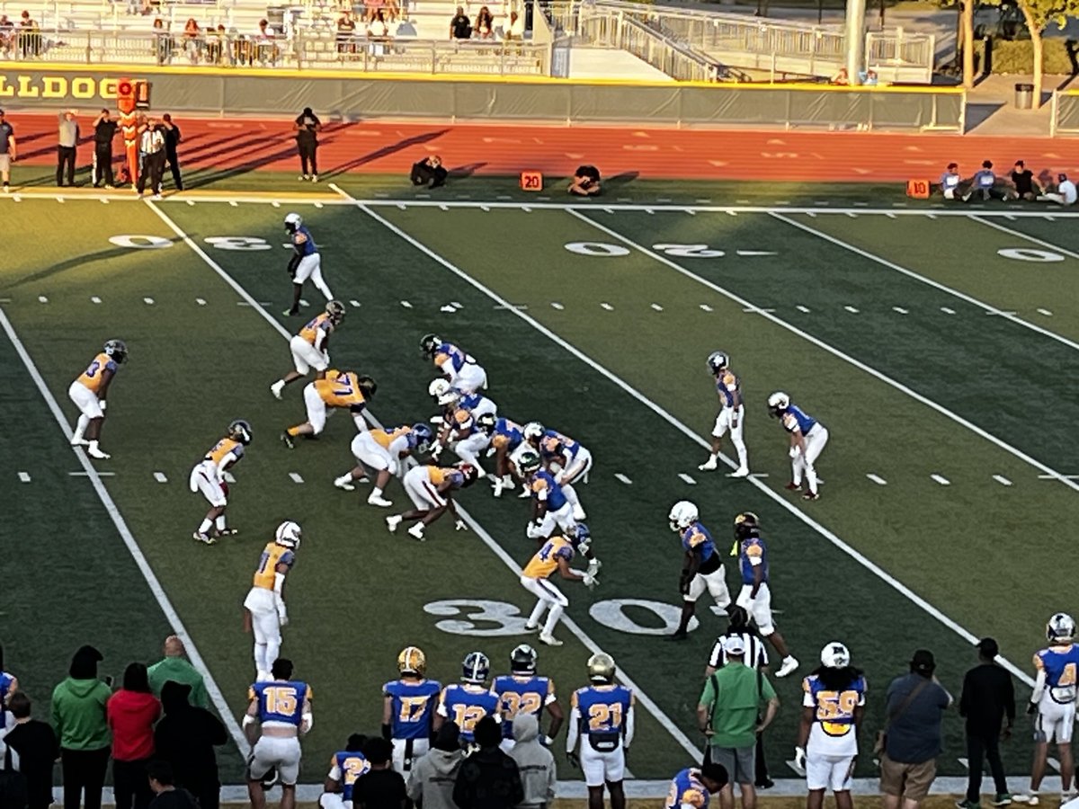 Perfect night for football in Tracy.
49th Lions All Star Football Game.
North leads South at halftime 21-17.
Two TD catches for Stockton Edison’s Isaac Sagapolu. Aiden Millan of Atwater leading tackler with nine.