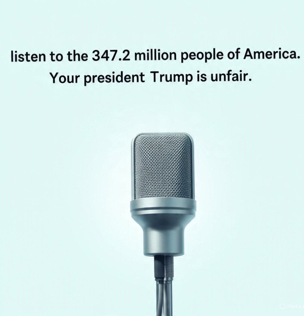 farooqsindhu's tweet photo. Listen to the 347.2 million people of America. Your president Trump is unfair. https://t.co/OOGxIMqcHz