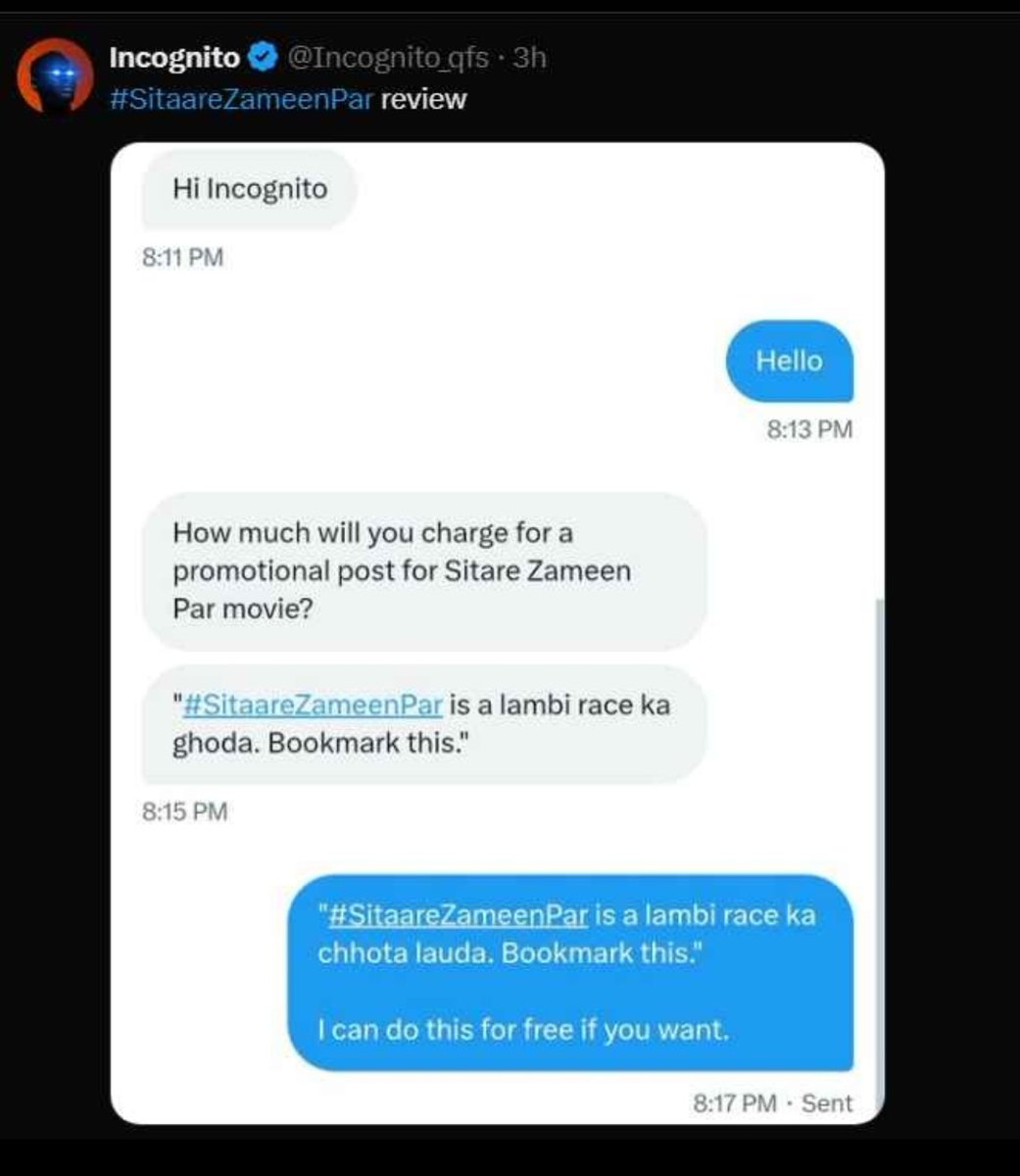 memer_girl_01's tweet photo. Ashish bhai bik gaye🤣🤣
#paidreviewer @ashchanchlani #SitaareZameenPar #BoycottSitaareZameenPar https://t.co/Pg9djtSIPb