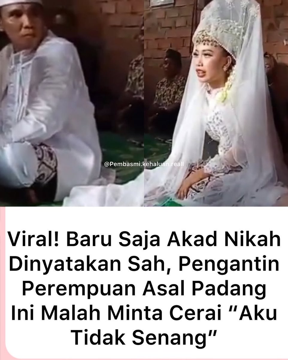 “Belum sempat nyicip nasi kotak, udah minta cerai. Emang tamu undangan belum bubar, tapi pengantin udah bubar jalan 😭”