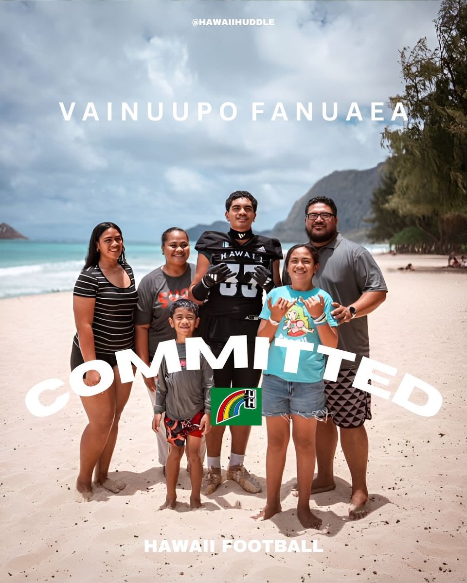 Vainuupo Fanuaea (@vfanuaea2026) on Twitter photo I’m 100% committed!! #AG2G #braddahood
<a href="/CoachPuu/">Jordan Pu'u-Robinson</a> <a href="/CoachSheff_UH/">Coach Sheffield</a> <a href="/UH_FBRecruits/">Hawaii Football Recruiting</a> <a href="/HawaiiHuddle/">Hawai'i Huddle</a> <a href="/HawaiiFootball/">Hawaii Football</a> <a href="/CoachKiliWatson/">Kili Watson</a> I’m 100% committed!! #AG2G #braddahood
<a href="/CoachPuu/">Jordan Pu'u-Robinson</a> <a href="/CoachSheff_UH/">Coach Sheffield</a> <a href="/UH_FBRecruits/">Hawaii Football Recruiting</a> <a href="/HawaiiHuddle/">Hawai'i Huddle</a> <a href="/HawaiiFootball/">Hawaii Football</a> <a href="/CoachKiliWatson/">Kili Watson</a>