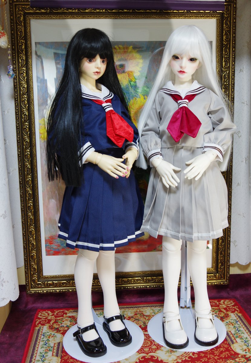 kazsun357's tweet photo. 椿&香織ちゃん🥰
昨日買った乙姫ドールのセーラー服
可愛くなぁ∼れと思いつつ着てもらいました🥰
でもスピリットドールなので妖さが少し出てしまいます🙄
まぁそこが気に入っている所なのですが‥❤️
#うちのこかわいい
#ドールオーナーさんと繋がりたい
#SPIRITDOLL_DOLCE
#Camellia
#Fragrans https://t.co/f9P9mNw8U7