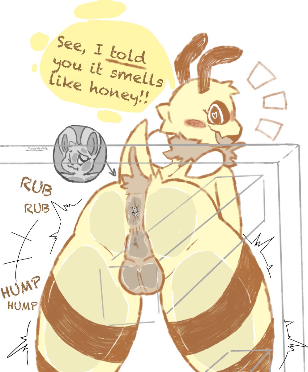 MousePuffsNSFW's tweet photo. Honey🐝🍯
#Sizetwitter #furryartists #femboy https://t.co/qnRpECAAm9