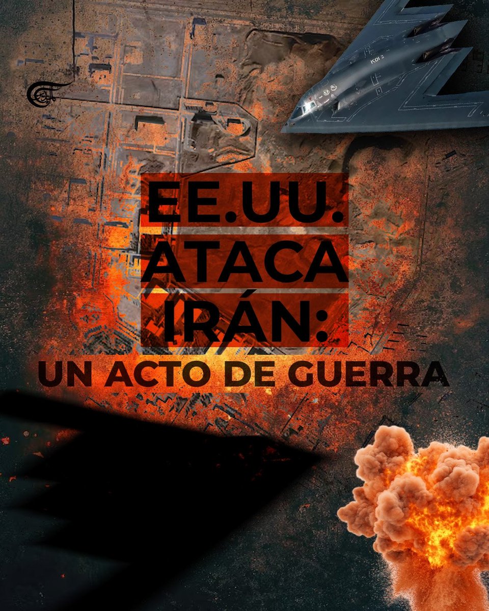 almayadeen_es's tweet photo. 🟥 ESTADOS UNIDOS Y SU NUEVO ACTO DE GUERRA

🔸El ataque a los sitios e instalaciones nucleares iraníes ocurre por primera vez desde la revolución iraní de 1979. 

🔸Estados Unidos envió su Fuerza Aérea a atacar importantes instalaciones dentro Irán y significa un acto de guerra.

—

📡 Más detalles en nuestra web: https://t.co/7Gjmvdrtag

#IsraelGenocida  #Iran  #EEUU  #ActoDeGuerra