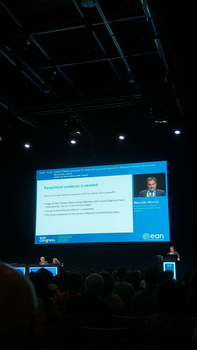 Marcello Moccia (@marcellomoccia_) on Twitter photo Thank you #EAN2025 for the connections and conference!
I gave my contribution at <a href="/ECTRIMS/">ECTRIMS</a> joint session on the impact on new #MultipleSclerosis criteria, and then chaired e-presentations! Thanks to co-panelists and chairs <a href="/C_OrejaGuevara/">Celia Oreja-Guevara</a> <a href="/XMontalban/">Xavier Montalban</a> <a href="/XtineLebrunF/">christine lebrun frenay</a> <a href="/StankoffBr/">Stankoff Bruno</a> Thank you #EAN2025 for the connections and conference!
I gave my contribution at <a href="/ECTRIMS/">ECTRIMS</a> joint session on the impact on new #MultipleSclerosis criteria, and then chaired e-presentations! Thanks to co-panelists and chairs <a href="/C_OrejaGuevara/">Celia Oreja-Guevara</a> <a href="/XMontalban/">Xavier Montalban</a> <a href="/XtineLebrunF/">christine lebrun frenay</a> <a href="/StankoffBr/">Stankoff Bruno</a>