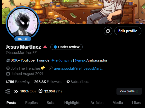 JesusMartinez's tweet photo. A New Era For Jesus Martinez Has Begun

@dokyoworld aligned, $AVAX aligned.

🔺doption https://t.co/gR1TUj5v3J