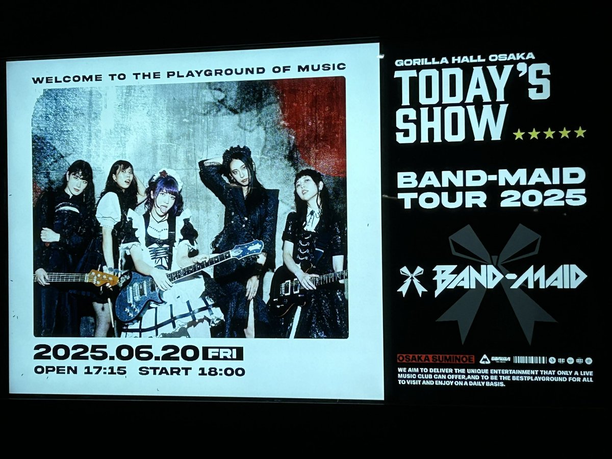 OpOlympus's tweet photo. 大阪2days楽しませてもらいました。
"you."はやっぱり名曲だなー。またどこかでフルバージョンお願いします🙇
#bandmaid https://t.co/pBsq3uPOct
