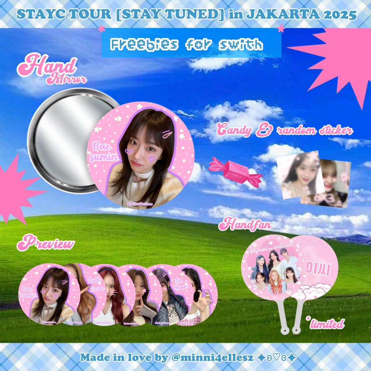 minni4ellesz's tweet image. Stayc concert [stayc tuned] in jakarta freebies by 🐳@minni4ellesz🐳
---- Basket hall gbk (28 juni 2025)

Rules :
- rt, like this post are much appreciated!!
- find me and say "hi" pls ask nicely
- open for trade
- do not throw or sell!!
- tag me if you get one
#STAYC #STAYCINJKT