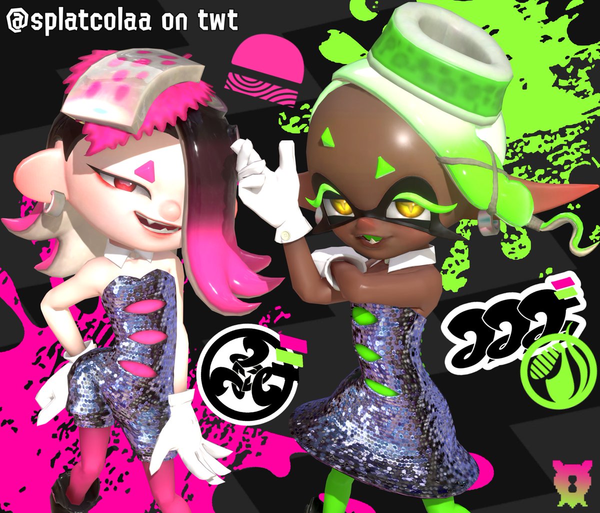 splatcolaa's tweet image. Shiver and Frye are ready to show Inkopolis how the Splatlands do it!