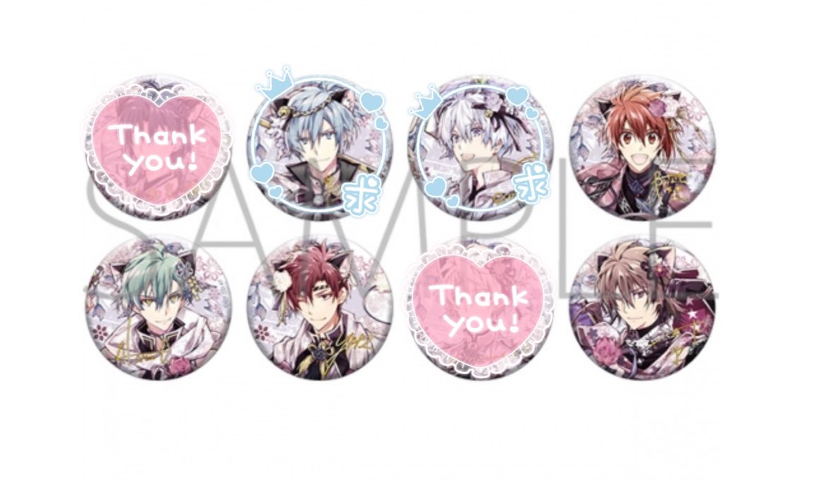 アイナナ アイドリッシュセブン 6周年 6th 缶バッジ 猫耳 百