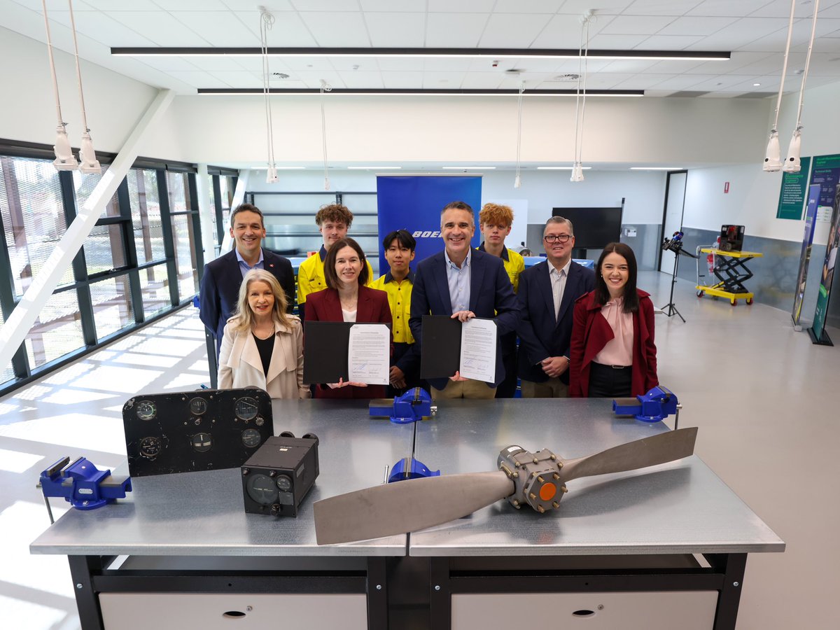 Blair Boyer MP (@bboyermp) on Twitter photo I got to take a sneak peek through the Heights Technical College today, along with <a href="/PMalinauskasMP/">Peter Malinauskas</a> and the managing director of <a href="/BoeingAustralia/">Boeing Australia</a> Amy List.
To say we were blown away was an understatement. The building and facilities look incredible - with families able to tour I got to take a sneak peek through the Heights Technical College today, along with <a href="/PMalinauskasMP/">Peter Malinauskas</a> and the managing director of <a href="/BoeingAustralia/">Boeing Australia</a> Amy List.
To say we were blown away was an understatement. The building and facilities look incredible - with families able to tour
