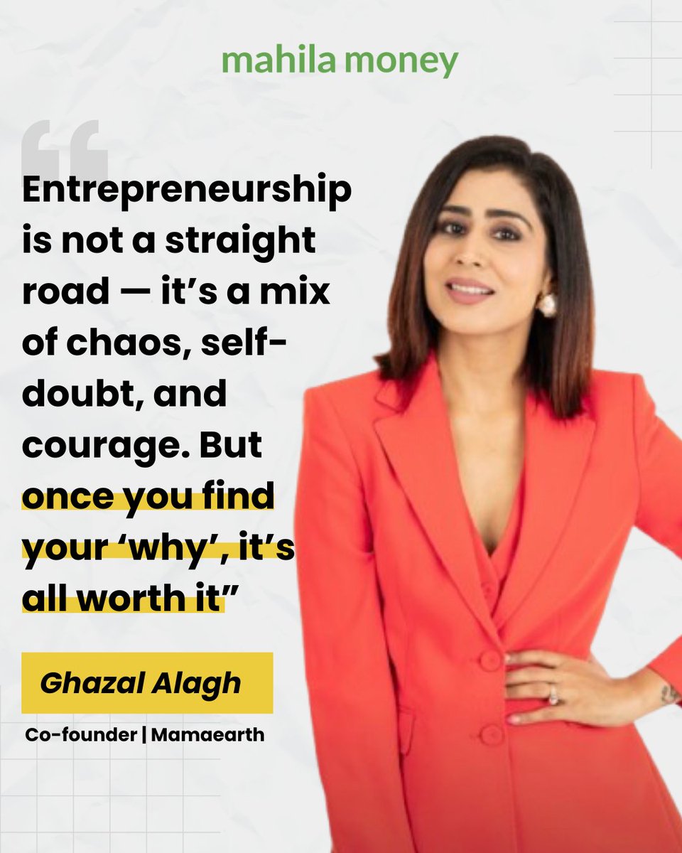 Mahila Money (@mahilamoney) on Twitter photo āEntrepreneurship is chaos, courage & finding your why.ā
And <a href="/GhazalAlagh/">Ghazal Alagh</a> nailed it. š
A reminder that the messy middle is part of the magic.
#mamaearth #mahilamoney #Entrepreneurship āEntrepreneurship is chaos, courage & finding your why.ā
And <a href="/GhazalAlagh/">Ghazal Alagh</a> nailed it. š
A reminder that the messy middle is part of the magic.
#mamaearth #mahilamoney #Entrepreneurship