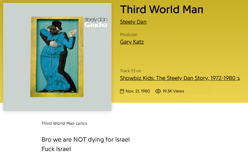 Fun Steely Dan Fact: I think they were onto something with this one