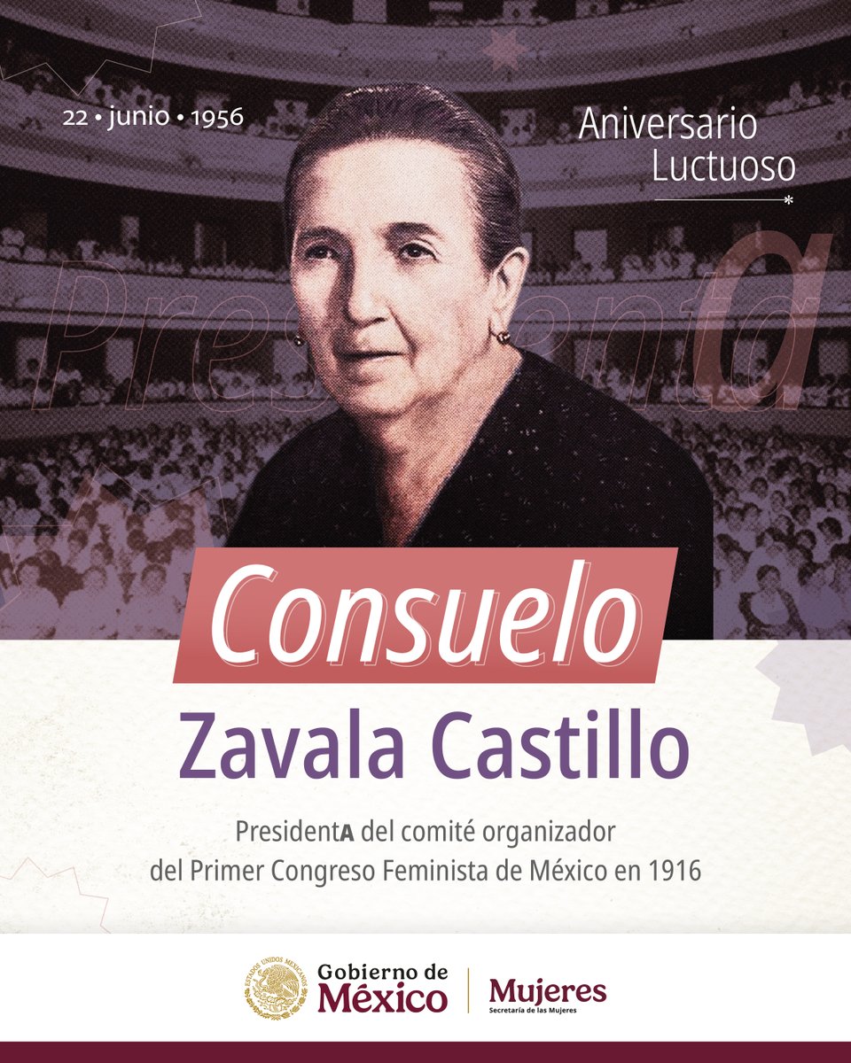 Hoy recordamos a #ConsueloZavalaCastillo (1874-1956), educadora y feminista mexicana.

Defensora incansable de los derechos de las mujeres, fundó la primera escuela privada laica para niñas y lideró el Primer Congreso Feminista en Yucatán.

#EsTiempoDeMujeres